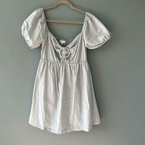 Lost + Wonder Light Blue Puffy Sleeve Mini Dress